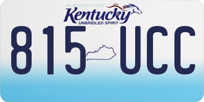 KY license plate 815UCC