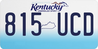 KY license plate 815UCD