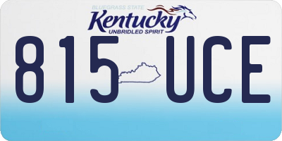 KY license plate 815UCE