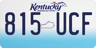 KY license plate 815UCF