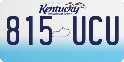KY license plate 815UCU