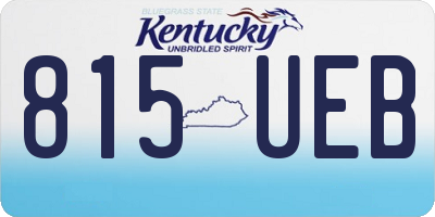 KY license plate 815UEB
