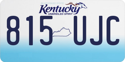 KY license plate 815UJC