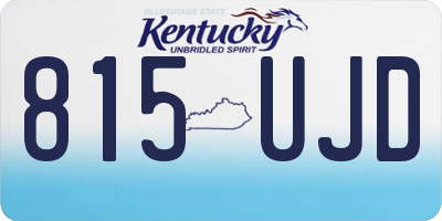KY license plate 815UJD