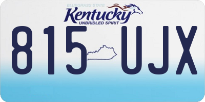 KY license plate 815UJX