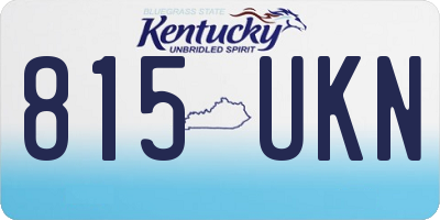 KY license plate 815UKN