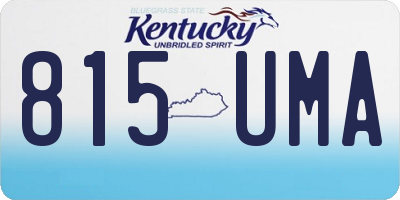 KY license plate 815UMA