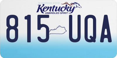 KY license plate 815UQA