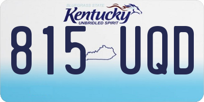 KY license plate 815UQD