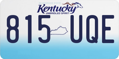 KY license plate 815UQE