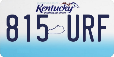KY license plate 815URF