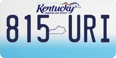 KY license plate 815URI