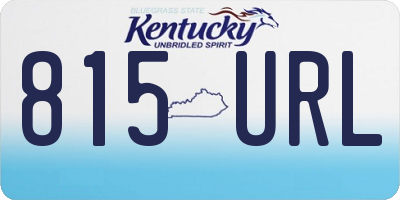 KY license plate 815URL