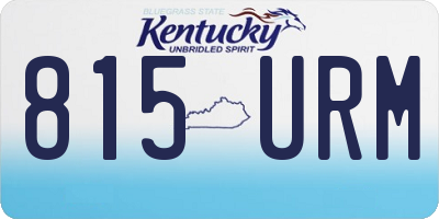 KY license plate 815URM