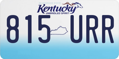 KY license plate 815URR