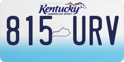KY license plate 815URV
