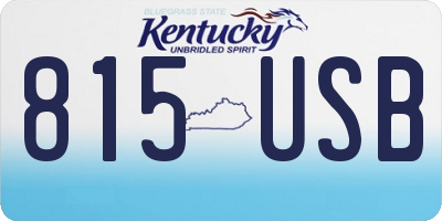 KY license plate 815USB