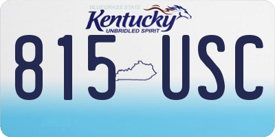 KY license plate 815USC