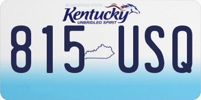 KY license plate 815USQ