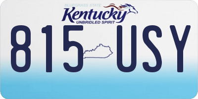 KY license plate 815USY