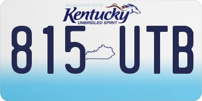 KY license plate 815UTB
