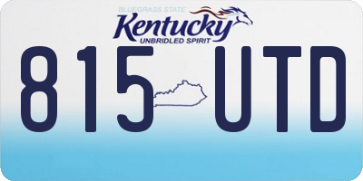 KY license plate 815UTD