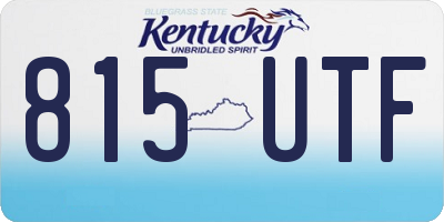KY license plate 815UTF