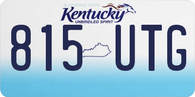 KY license plate 815UTG