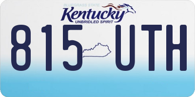 KY license plate 815UTH