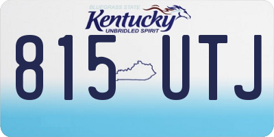 KY license plate 815UTJ