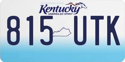 KY license plate 815UTK