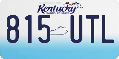 KY license plate 815UTL