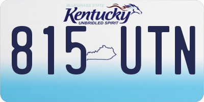 KY license plate 815UTN