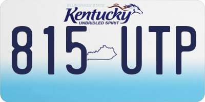 KY license plate 815UTP