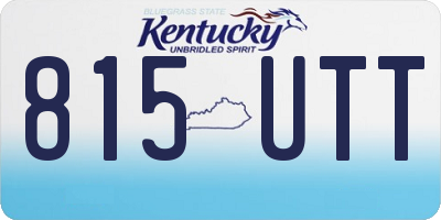 KY license plate 815UTT