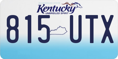 KY license plate 815UTX