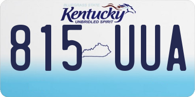 KY license plate 815UUA