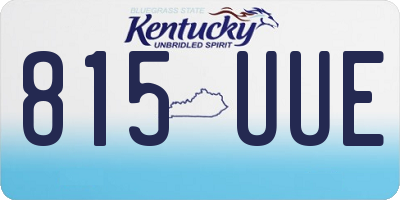 KY license plate 815UUE