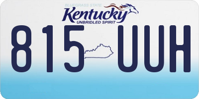 KY license plate 815UUH