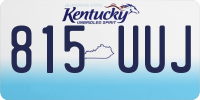KY license plate 815UUJ