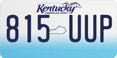 KY license plate 815UUP