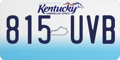 KY license plate 815UVB