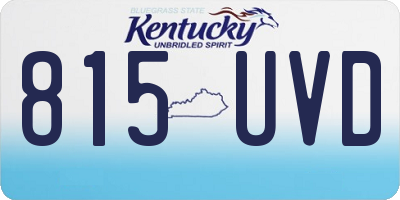 KY license plate 815UVD