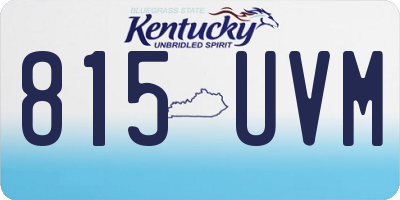 KY license plate 815UVM