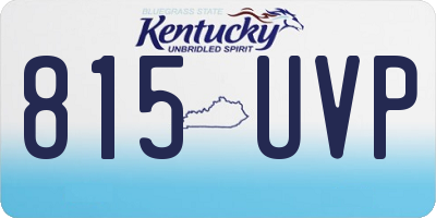 KY license plate 815UVP