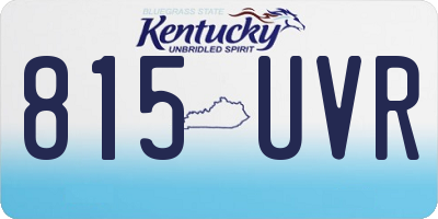 KY license plate 815UVR