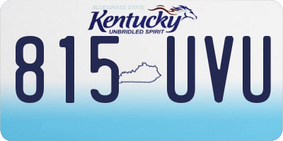 KY license plate 815UVU