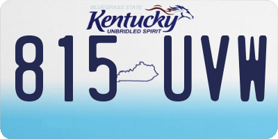 KY license plate 815UVW
