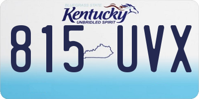 KY license plate 815UVX