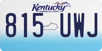 KY license plate 815UWJ